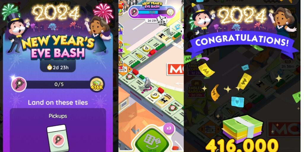 All New Years Eve Bash Rewards and Milestones