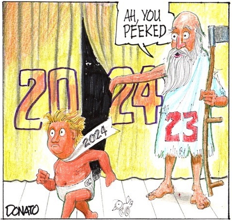 Andy Donato cartoon, Dec. 31, 2023