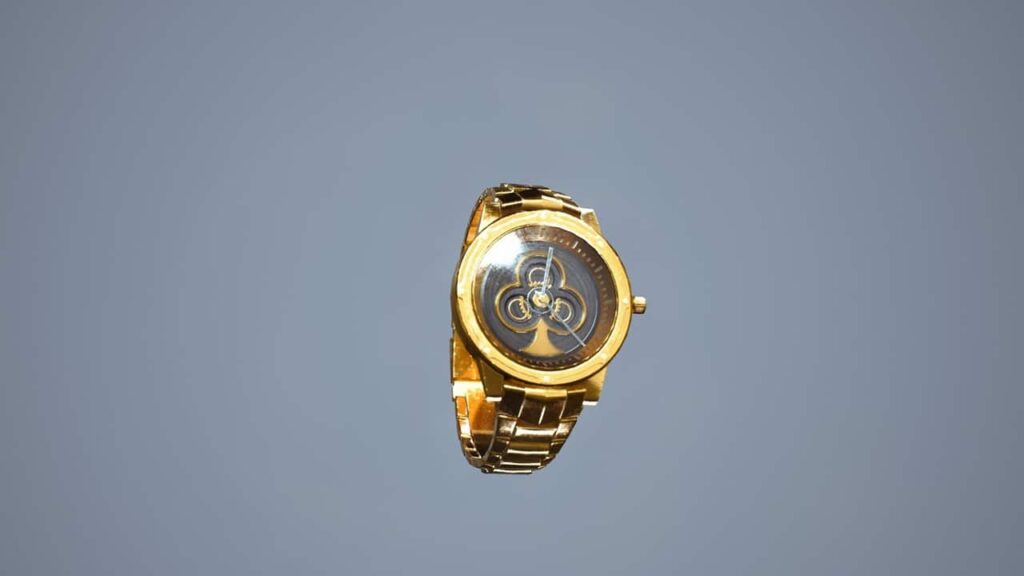 Fans adore this gold watch from The Finals that tells the actual time