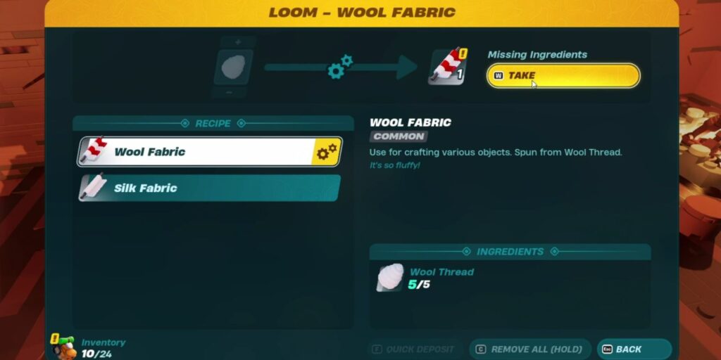 How to Make Wool Fabric in LEGO Fortnite