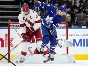 Maple Leafs end 2023 with another loss, falling to Hurricanes at home
