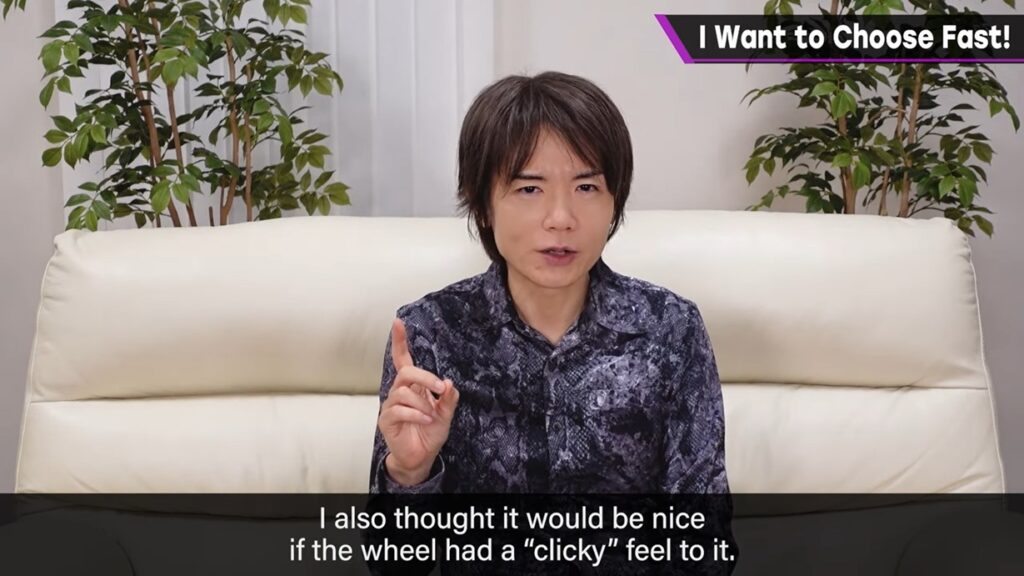 Masahiro Sakurai wanted scroll wheel on the GameCube controller