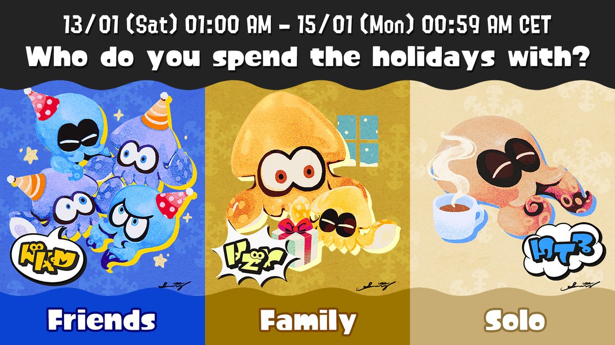 New Splatfest for Splatoon 3 asks how you spend your holidays