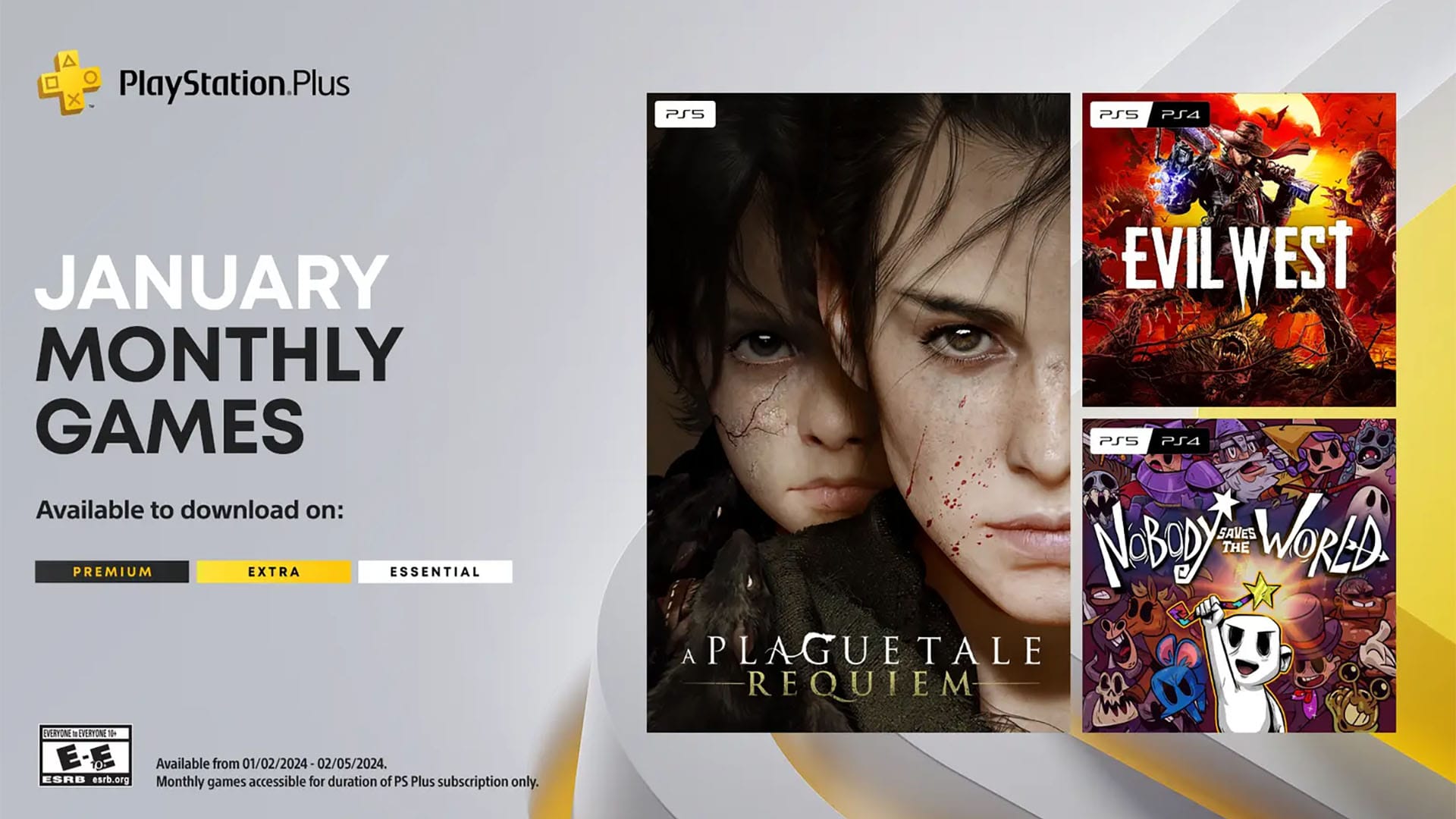 PlayStation Plus Monthly Games for January 2024 Announced with A Plague Tale: Requiem and More