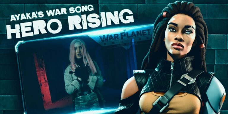 War Planet Online has released a song called Hero Rising about recently added lieutenant Ayaka