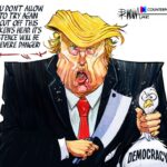 Cartoon: Trump threatens democracy to save it