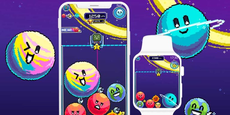 Galaxy Mix lets you combine stars and bomb pixel-art planets, out now on iOS and Apple Watch