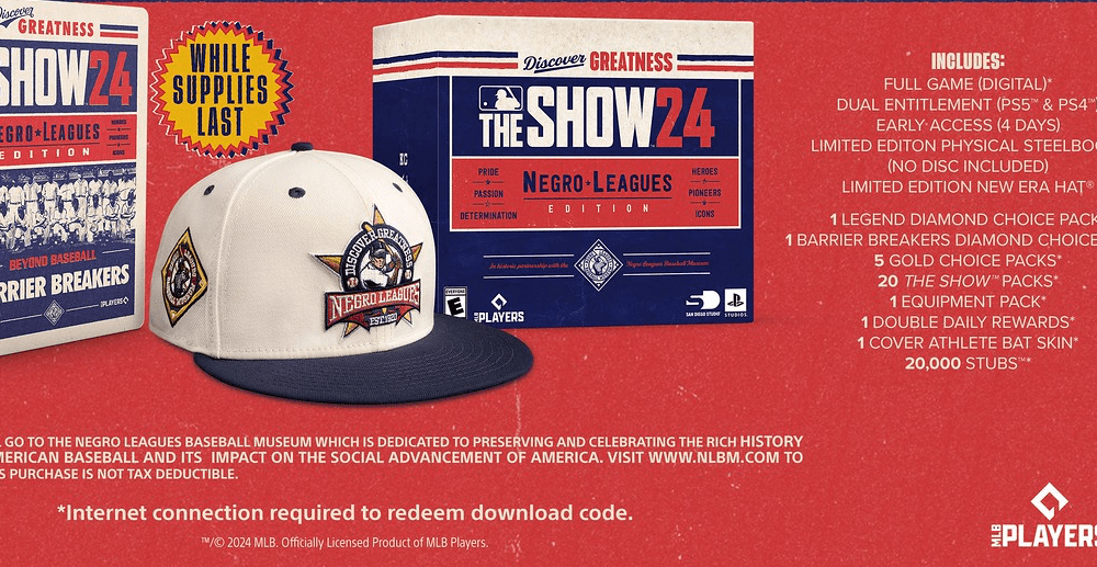MLB The Show 24 Negro Leagues Edition Doesn’t Include Disc on PlayStation 5