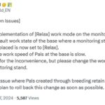 Palworld update 0.1.5.0 adds two new issues that need fixing