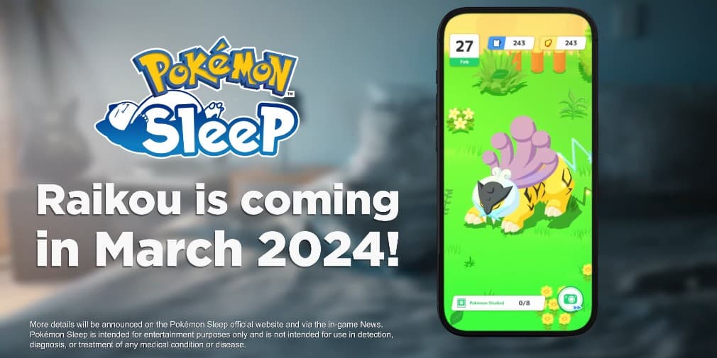 Pokemon Sleep gets small update adding Raikou with Suicune and Entei soon to follow
