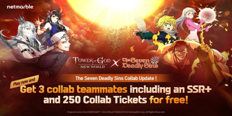 Tower of God: New World is collaborating with The Seven Deadly Sins anime for an epic event