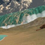 Undulations challenges you to escape an enormous tidal wave and survive a mysterious planet