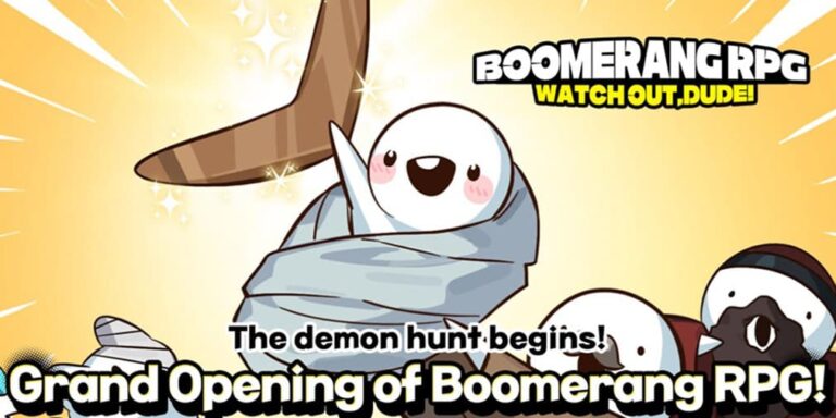 Battle demons with a boomerang in Boomerang RPG: Watch out, Dude!