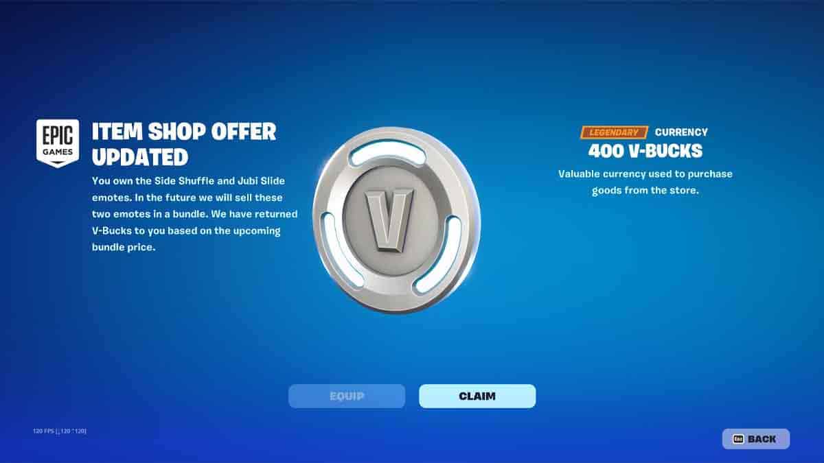 Epic Games is sending 400 free V-Bucks to Fortnite players, here’s why