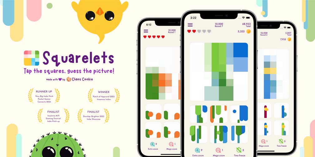Squarelets lets you reveal blurry images across a minimalist puzzle game, out now on iOS