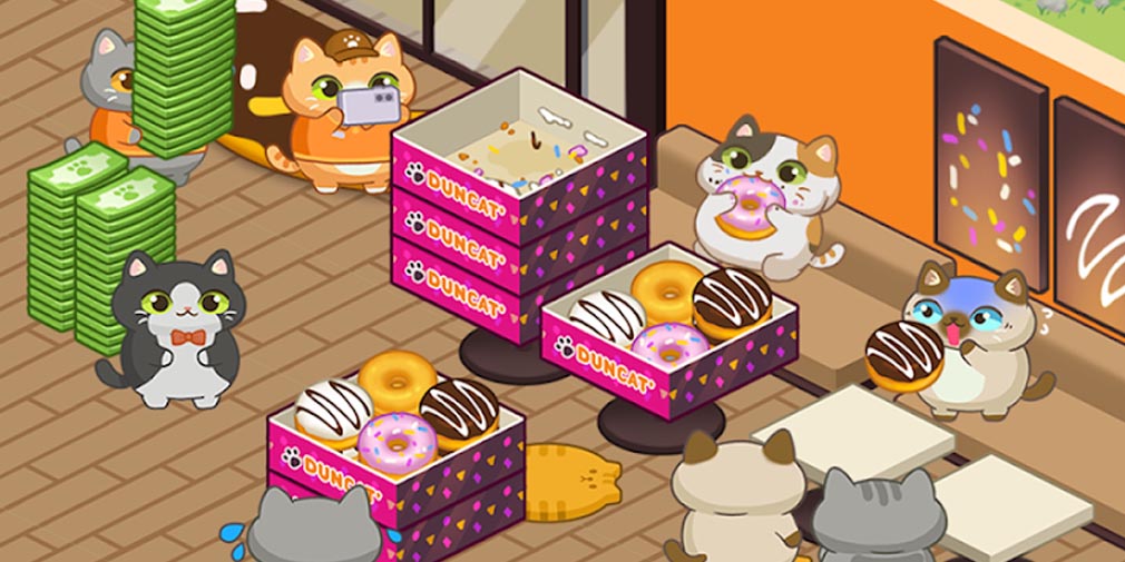 Cat in Donuts: Sweet Shop lets you hire chonky cats to serve donuts to equally chonky cats, out now on iOS and Android