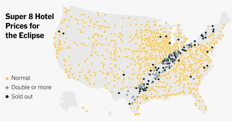 Eclipse’s Path Is Also Leaving a Trail of High Hotel Prices