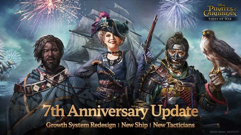 Pirates of the Caribbean: Tides of War offers 7th anniversary login bonuses and three new Tacticians