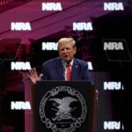 Trump gives NRA fear-mongering speech with a QAnon ‘musical interlude’