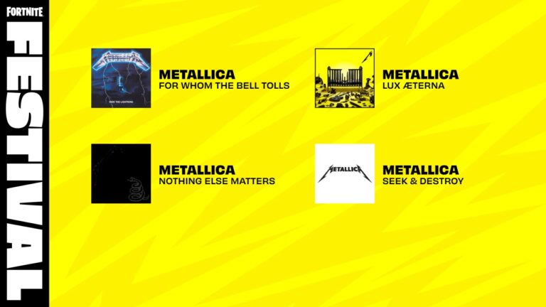 4 new Metallica songs are coming to Fortnite Festival this week including For Whom The Bell Tolls