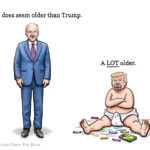 Cartoon: Biden does seem older than Trump …