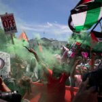 Thousands of anti-Israel protesters gathered outside White House as Israel conducted hostage rescue mission