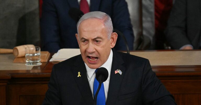 Netanyahu Hounded by Reminders From Hostages During Congress Speech