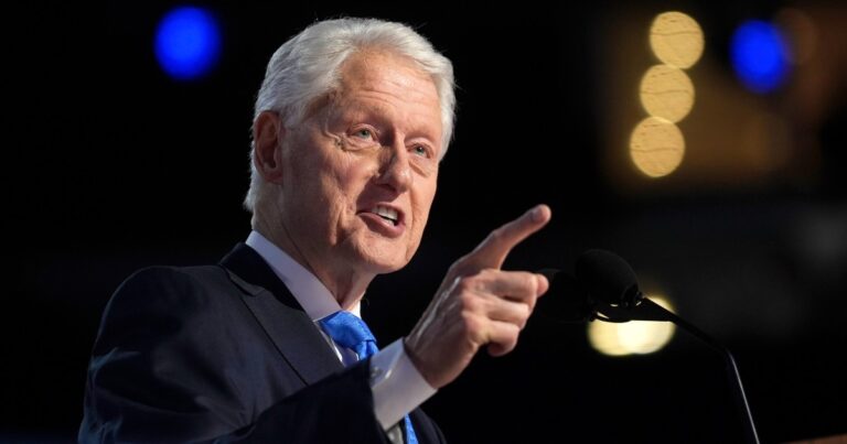 Bill Clinton frames the election as a ‘clear choice,’ slamming Trump as self-interested