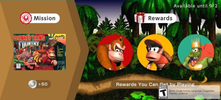 Donkey Kong Country icons added to Nintendo Switch Online