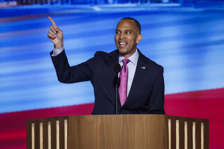 Hakeem Jeffries brings the joy to the DNC with his trademark flair