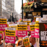 Hundreds of Leftists Protest Outside Farage Party Offices in London