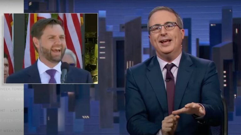 John Oliver gleefully mocks JD Vance’s very odd laugh